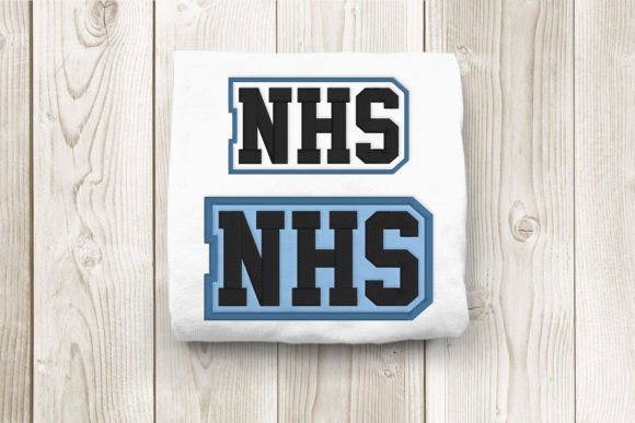 NHS High School Initials Embroidery for Holiday Gifts