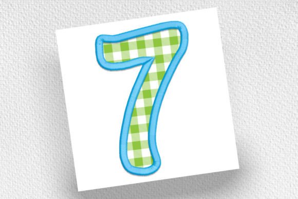 Number 7 Applique Embroidery Design