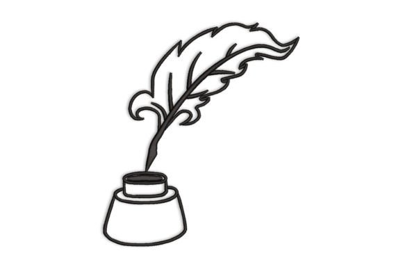 Quill Pen and Jar of Ink – A Holiday Embroidery Review